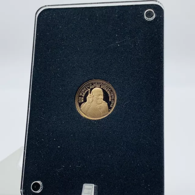 2020 Gibraltar Sir Winston Churchill Quarter (1.99g) Sovereign Gold Proof Coin