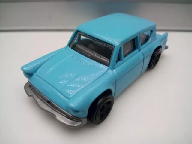 HOT WHEELS 1960s Ford Anglia 105E Light Blue Harry Potter