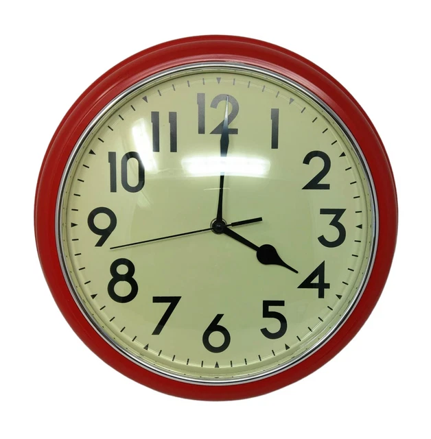 Premier Housewares Küchenuhr Wanduhr Uhr, rot