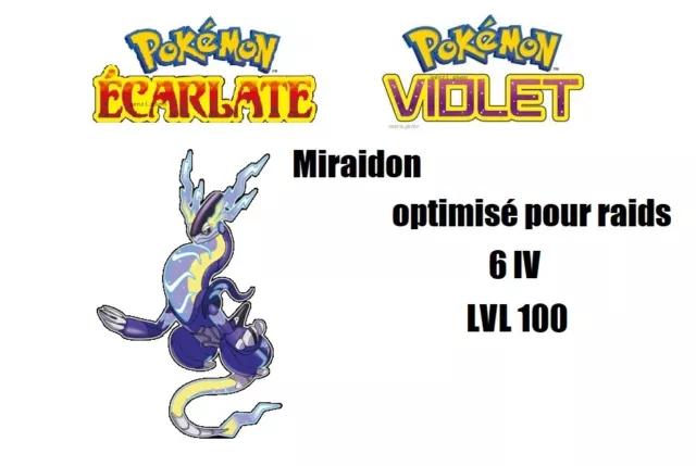 Pokemon Ecarlate / Pokemon Violet : pack 8 pokemon shiny strat 6 IV 31 opti  raid