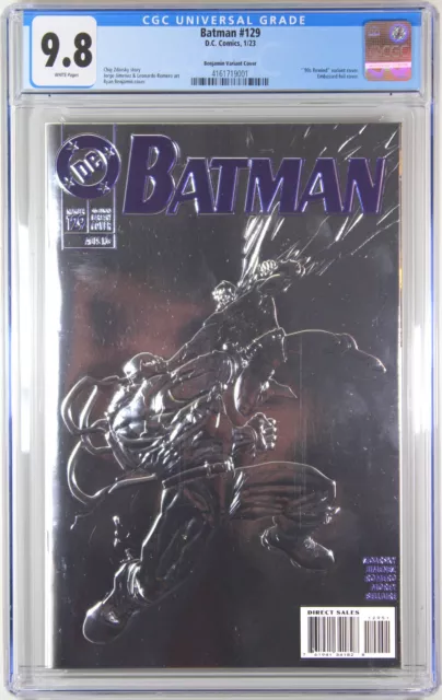 BATMAN #129 (RYAN BENJAMIN 1990s FOIL EMBOSSED VARIANT) ~ CGC GRADED 9.8 NM/M