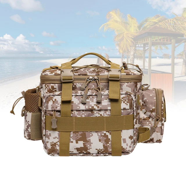 Sac de pêche portable en plein air Sac de taille multifonctionnel à côtés 11