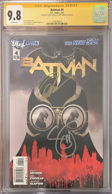 Batman #4 CGC SS 9.8 (New 52)(1st Print) signed by Snyder & Capullo (HTF in 9.8)
