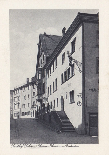 AK Lindau Bodensee Gasthof "Goldenes Lamm" Bes.: Ludwig Euringer