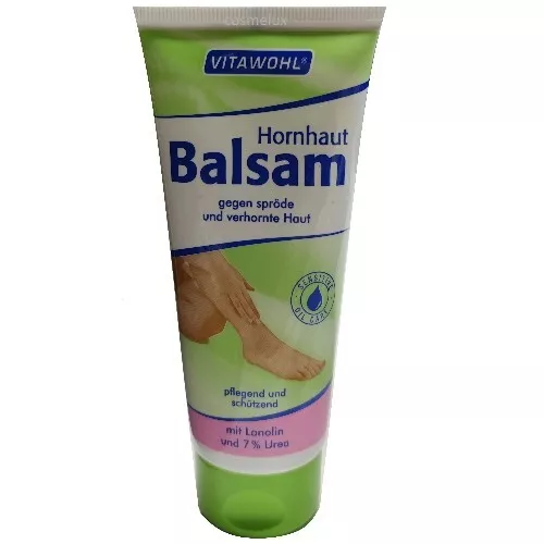 Vitawohl® Hornhaut Balsam UREA 7% Lonolin Salbe Fussbalsam Füße & Hände 100ml