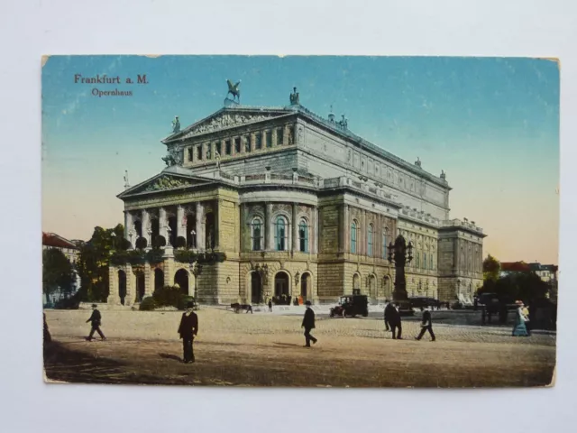 Alte Ansichtskarte Postkarte AK Frankfurt am Main Opernhaus Feldpost