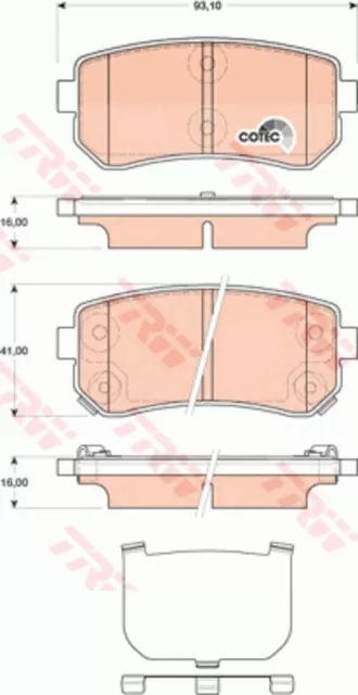 TRW BREMSSCHEIBEN + BELÄGE HINTEN Ø284 KIA SPORTAGE HYUNDAI ix35 3915258 3