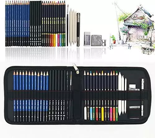 TVGO 96 Pièces Crayon De Couleurs Professionnel, Crayons de Dessin et  Crayons Croquis Art Set, Ideal pour Enfants, Adultes et Artistes Dessin,  Mandala, Coloriage, Manga : : Fournitures de bureau