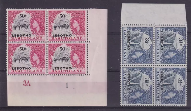 Basutoland and Lesotho overprints Mounted mint set with gutters high cat value