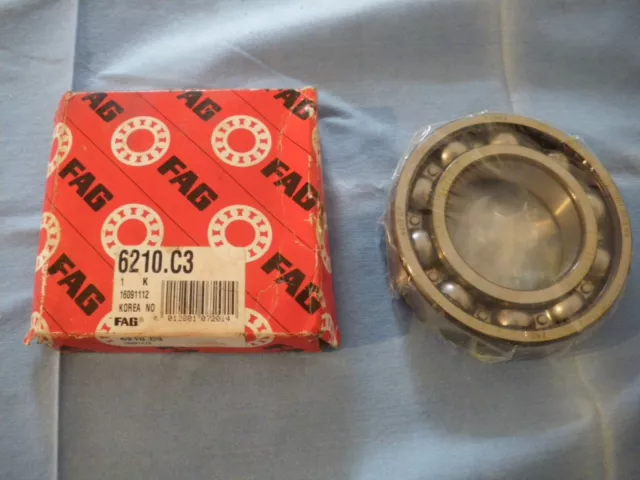 FAG 6210 C3   Deep groove ball bearings 50 x 90 x 20mm