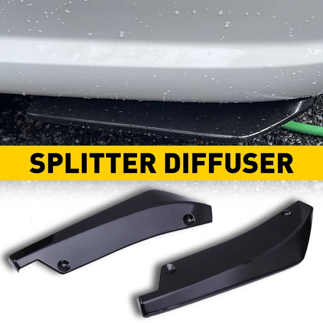 For Chevy ZL1 1LE Camaro Glossy Black Bumper Rear Lip Diffuser Splitter Canard
