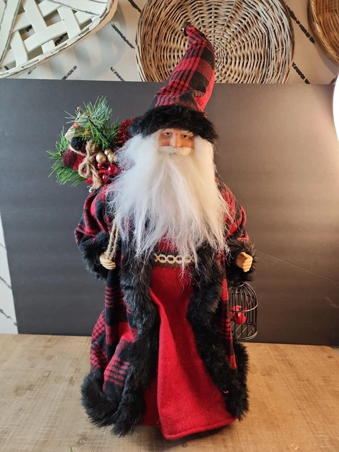 Victorian St Nicholas  Santa Claus 18” Figure On Stand