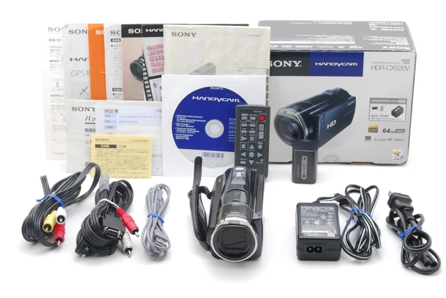 MINT W/BOX】SONY HDR-CX520V Digital HD Video Camera Recorder 64GB