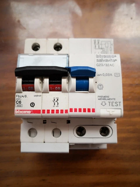 BTICINO MAGNETOTERMICO MINITIKER 10A 220V Art. 8102S. Nuovo E - Foto 6