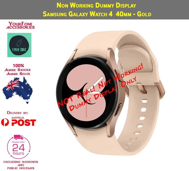 Non working Dummy Display Phone For Samsung Galaxy Watch 4 40mm w Band  - Gold