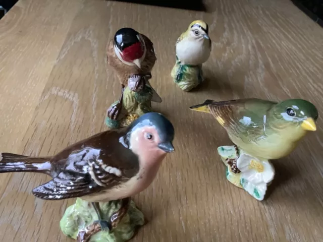 Beswick birds goldcrest ,greenfinch ,goldfinch ,chaffinch