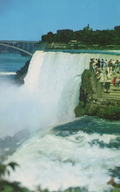 Luna Falls The American Falls Goat Island Niagara Falls Vintage Chrome Post Card