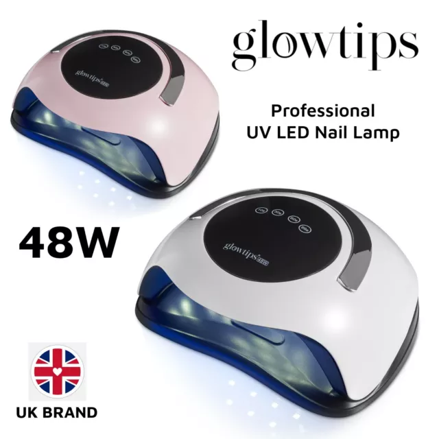 GLOWTIPS™ Nail Lamp UV LED Gel Nail Polish 48W Professional Salon Curing Dryer