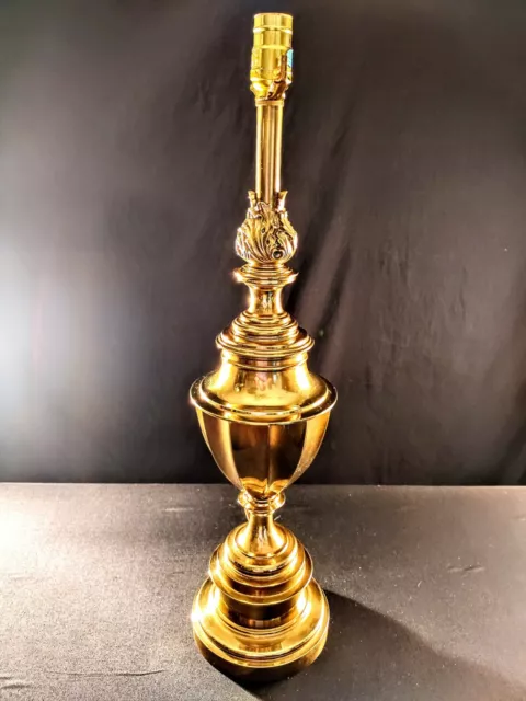Genuine Stiffel Large Sized Fine Solid Brass Table Lamp - Over 10lbs and  Mint!