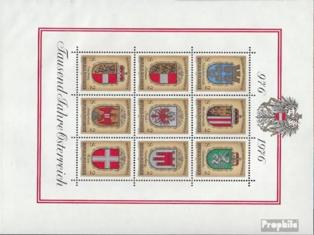 Österreich Block4 (kompl.Ausg.) gestempelt 1976 Wappen der Bundesländer