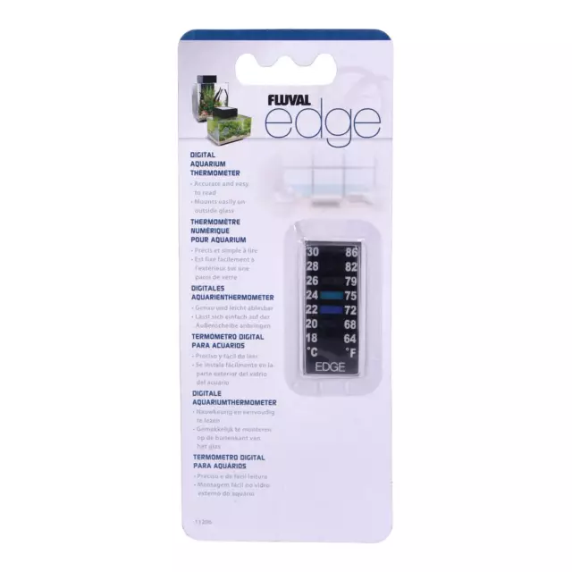 Fluval Edge Thermometer External Stick On Digital Aquarium Fish Tank