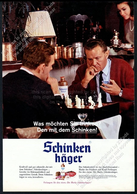 1964 chess match photo German vintage print ad