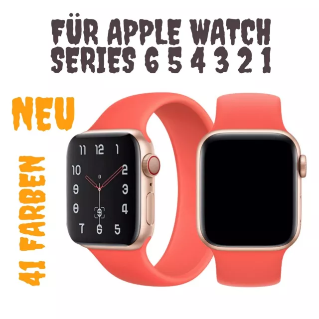 Ersatzarmband Band Silikon Solo Loop Armband für Apple Watch SE 9 8 7 6 5 4 3 2. 3