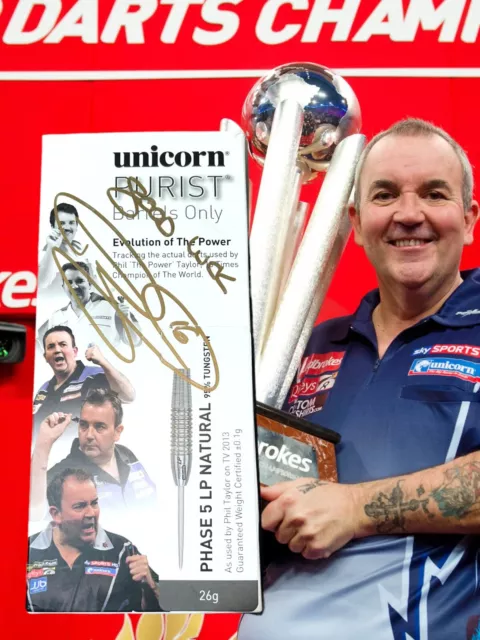 Phil ""The Power"" Taylor Set di freccette LP firmato unicorno fase 5