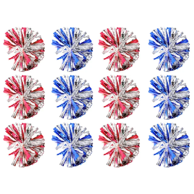 12 Pcs Cheerleading Bouquet Pom Poms Team Spirit Cheering Pompom Props