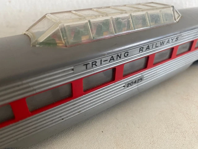 TRIANG TC SERIES R25 SILVER RED VISTA DOME COACH 20425 transcontinental ...