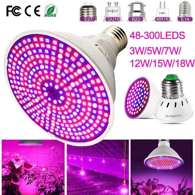 E27 GU10 E14 MR16 B22 LED Pflanzenlampe Pflanzenlicht Grow Licht Wachstumslampe