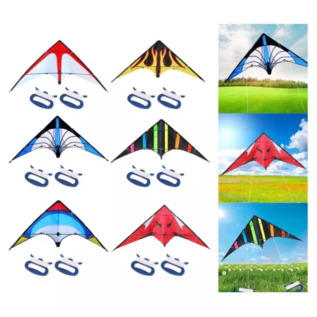 Kite, Dual Line Kite Outdoor Sports, Sport Kite Triangle Kite for Lawn, Tricks