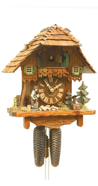 Pendule à Coucou Forêt-Noire Avec Bûcheron Mobile - Hekas KA 3752/8 EX - Neuf