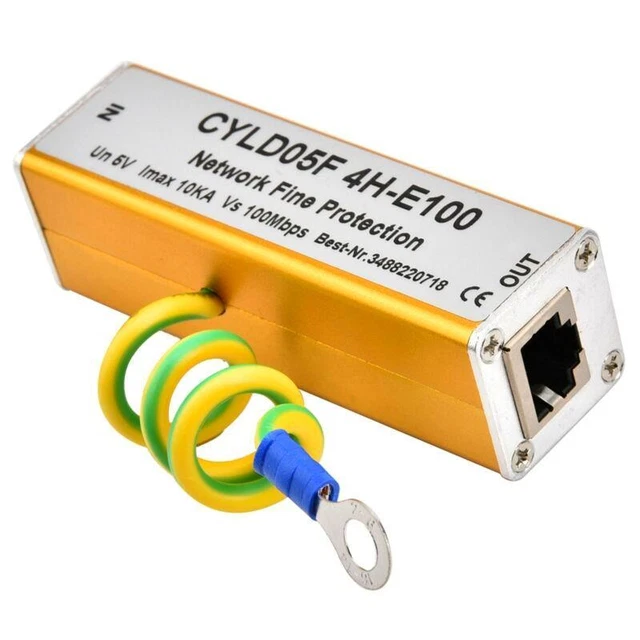 Full Ethernet Surge Protector RJ45 RJ11 | Mounting Suppressor