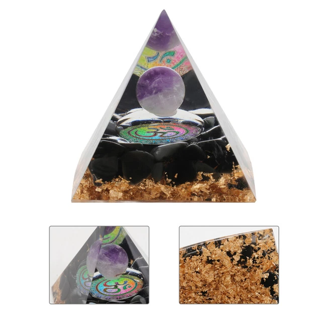 Piramide Ornamentale In Cristallo Con Incisione Laser 3D - Multicolore, Decorazione Feng Shui Per Casa E Ufficio, Fermacarte