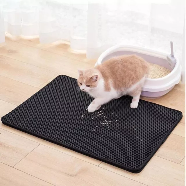 Alfombrilla para gatos de 50 x 40 cm, alfombra recoge arena para gatos