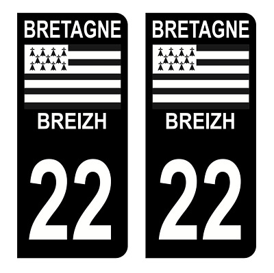35 Breizh Rannvro 2 Stickers autocollant plaque immatriculation 