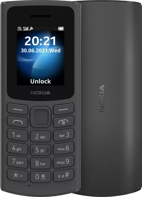 Nokia 2010nokia 105 4g Dual Sim 1.8inch Display 1020mah Battery With Fm  Radio