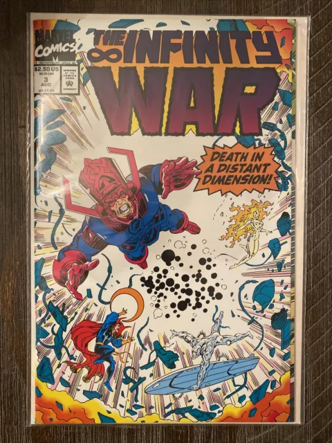 Infinity War #3 (1992 Marvel) Avengers vs Thanos! Gatefold Wraparound Cover! NM-