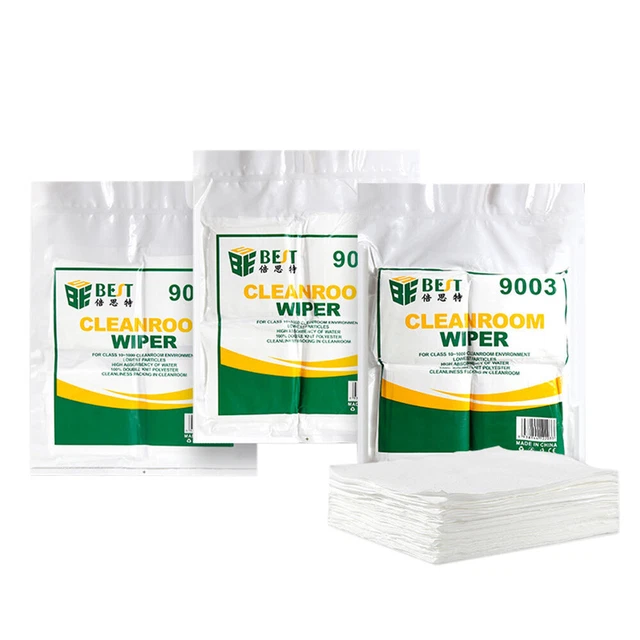 100pcs Soft Cleanroom Wiper Dust Free Cloth Dust Remover Screen Cleaning Tools