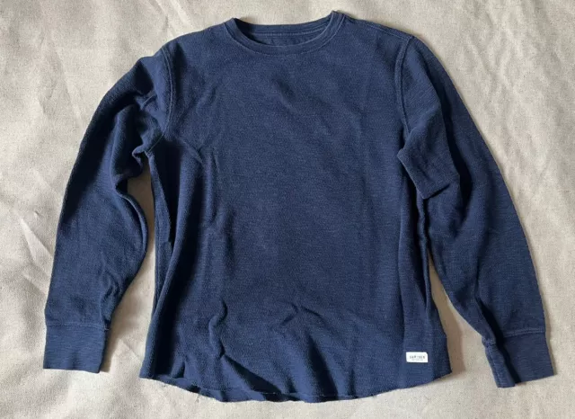 Gap Kids Navy Blue Brushed Cotton Long Sleeve T-Shirt Size 12