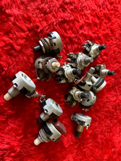 Lot of 14 Morganite England Potentiometers Fits Vox and Burns Pots