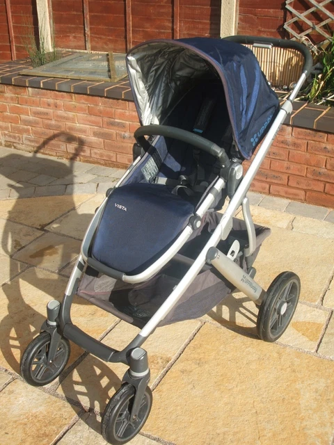 Uppababy Vista Navy Blue Carrycot / Pushchair Buggy - Extras Included