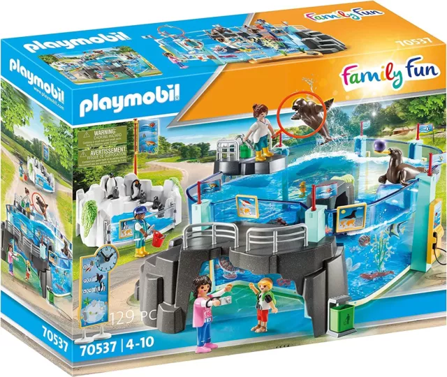 PLAYMOBIL Family Spaß Tag Bis Aquarium Gehege Pinguine 70537 / Spiele Spielzeug