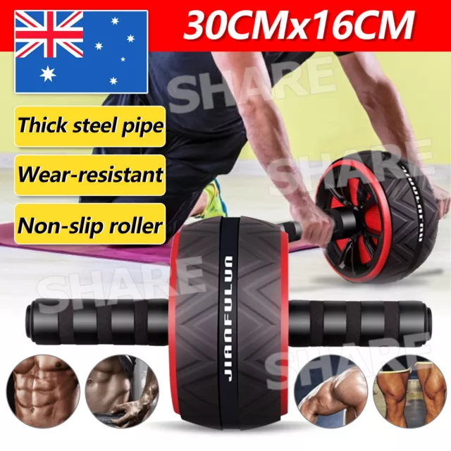 AB Abdominal Roller Wheel Fitness Waist Core Workout Exercise Wheel Gym Home