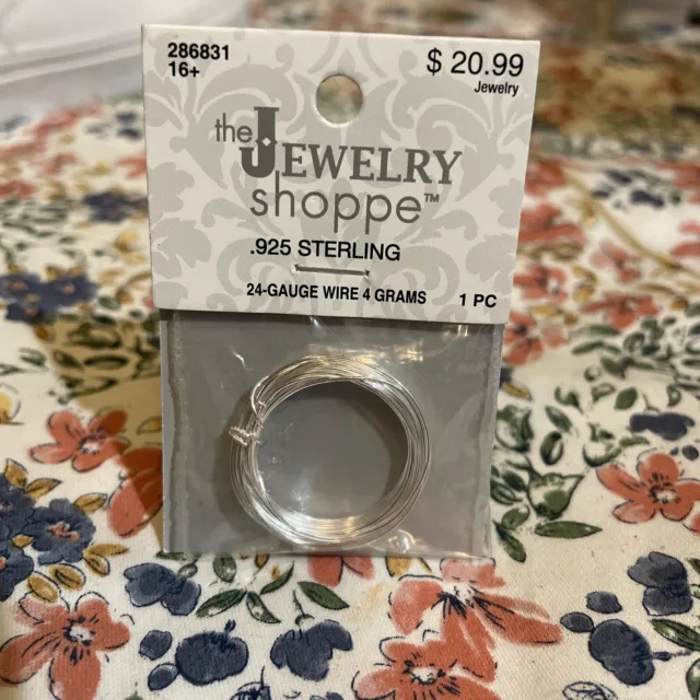 Jewelry Shoppe .925 Sterling 24-gauge craft wire 4 grams 1 pc