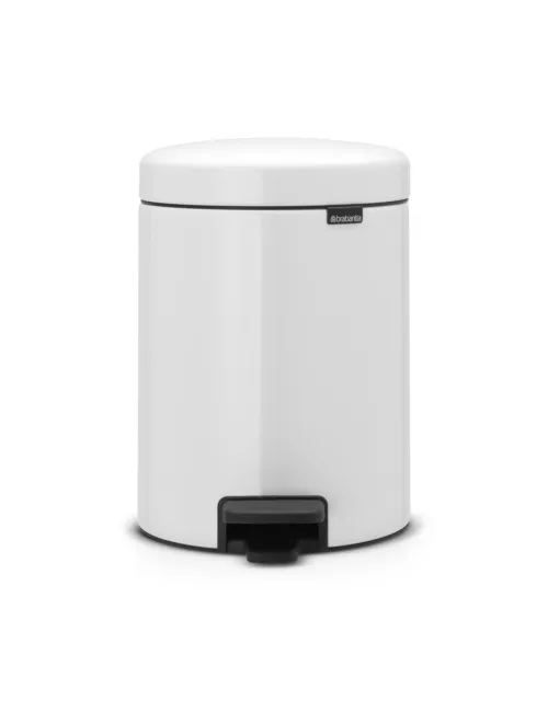 Brabantia Pedal Bin Newicon Pattumiera A Pedale 5 Litri Bianco 11 20 65-Bra