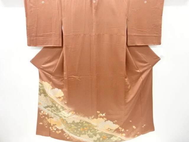 6202399: Japanese Kimono / Vintage Iro-Tomesode / Embroidery / Kinsai / Yuzen /