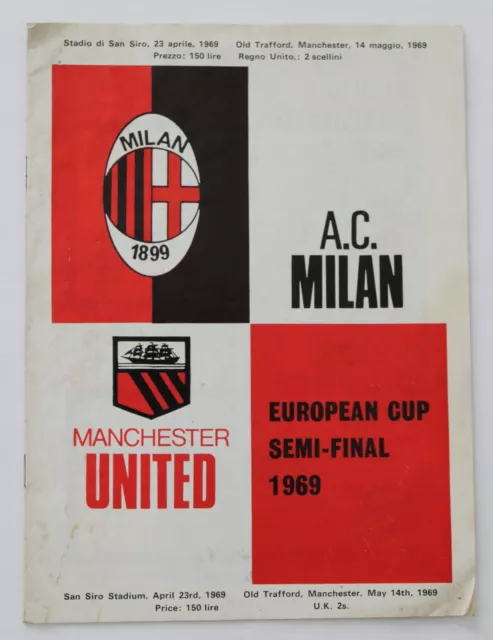 A C MILAN v MANCHESTER UNITED EUROPEAN CUP SEMI FINAL 68/69 23/4/1969 (Ref1871)