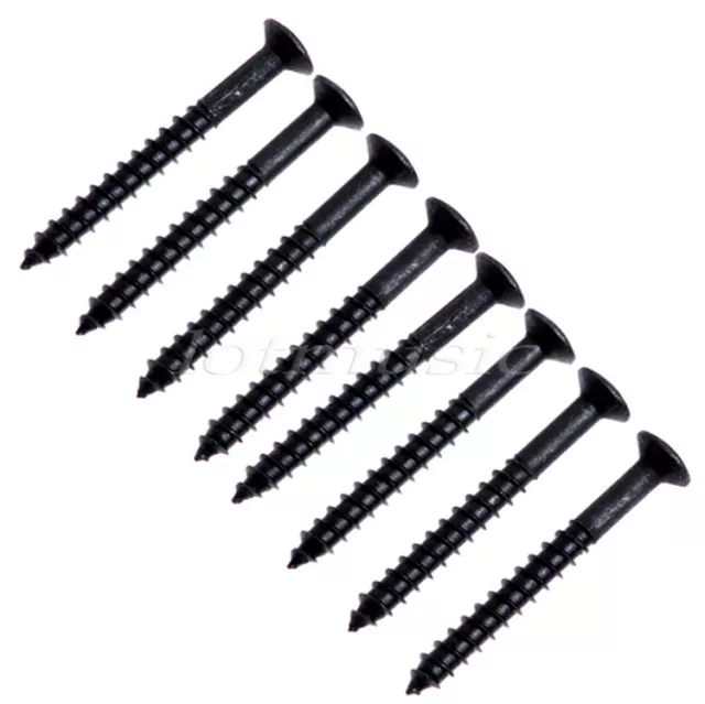 8 Pcs Neck Plate Screw for Strat Tele Guitar Black Guitar Parts